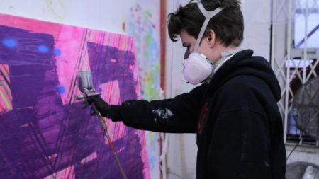 Keltie Ferris Spray Paints in Solitude